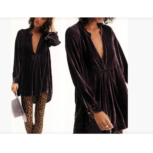 Free People Dresses & Skirts - Free People x CP Shades Velvet Dress, Size L